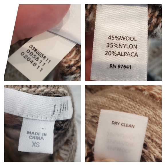 J. Jill Wool & Alpaca Waterfall Open Cardigan XS - Picture 6 of 7